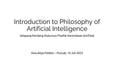 Introduction to Philosophy of AI